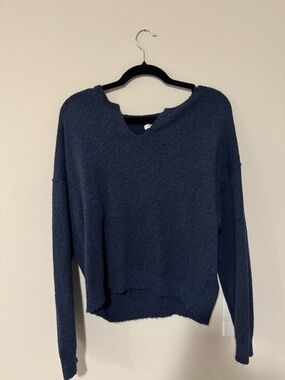 American Eagle Outfitters Navy Blue V-Neck Sweater